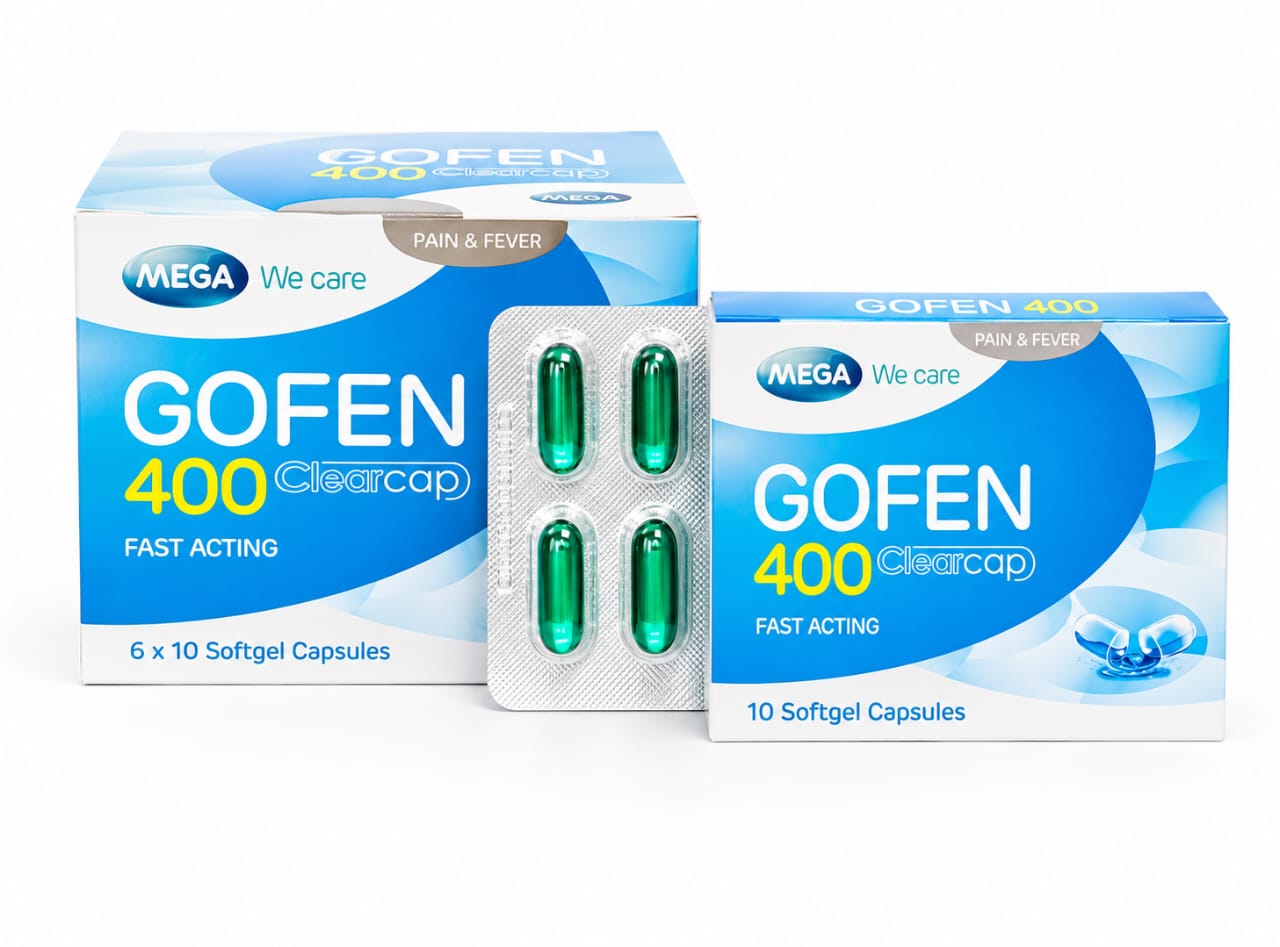 Gofen 400mg Capsules – Ibuprofen 400mg 10's